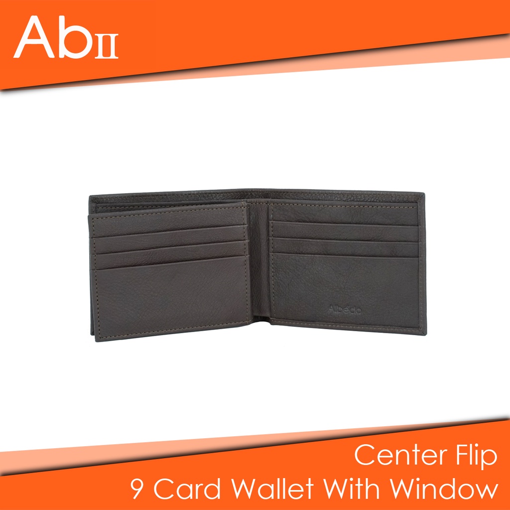 albedo-center-flip-9-card-wallet-with-window-กระเป๋าสตางค์-กระเป๋าเงิน-กระเป๋าใส่บัตร-ยี่ห้อ-abii-a2dd00399