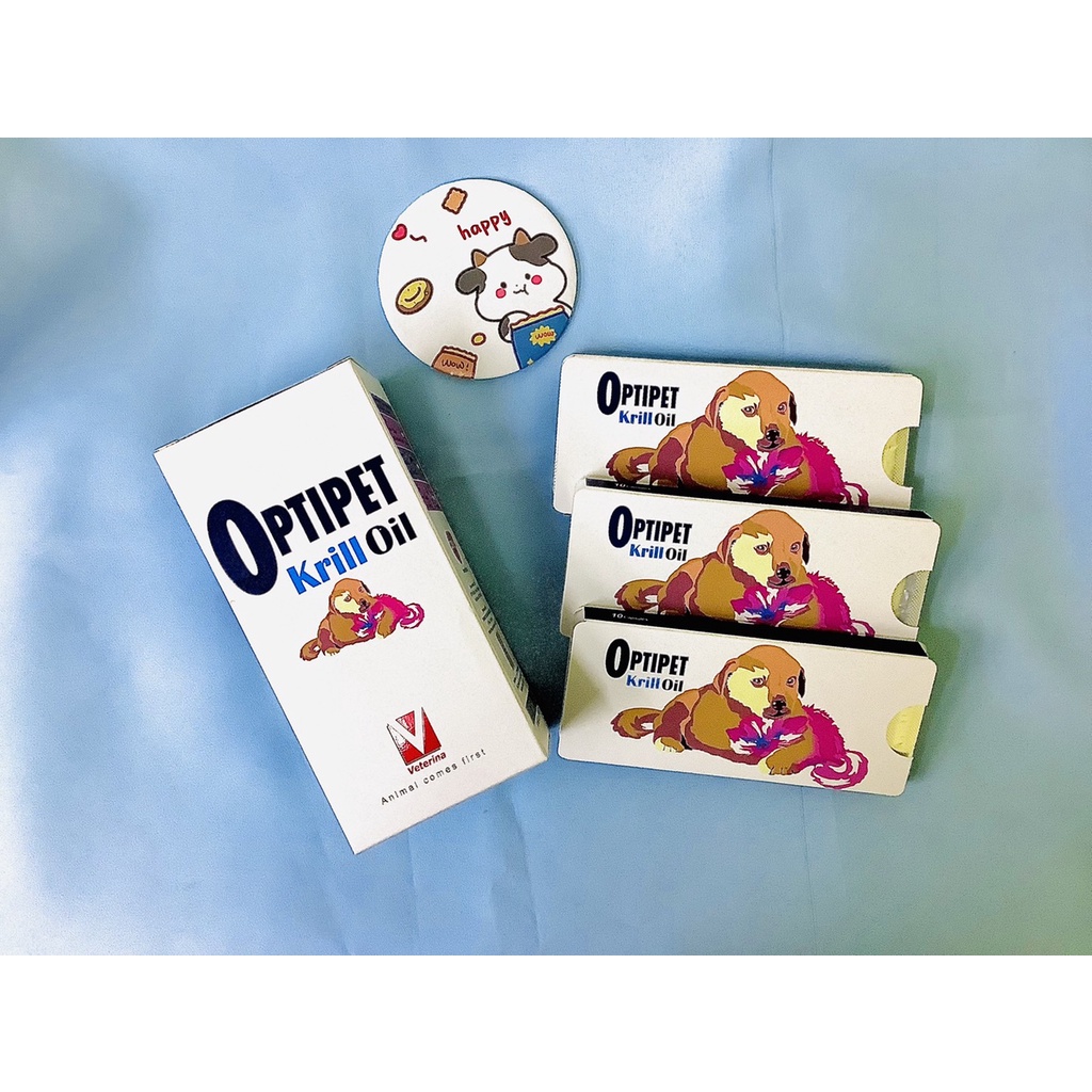 ภาพหน้าปกสินค้าOptipet อาหารเสริม Omega 3s น้ำมันกุ้ง Krill จาก ขั้วโลกใต้ สำหรับ สุนัขและแมว 1กล่อง 30 แคปซูล