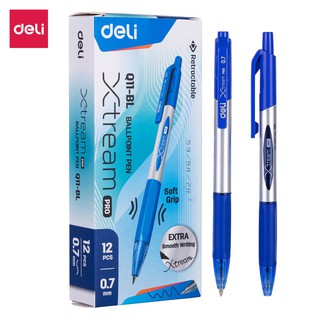 ภาพหน้าปกสินค้าDeli 12 ชิ้น/กล่อง ปากกาลูกลื่น 0.7 มม. ปากกาเจล หมึกสีน้ำเงินดำ ปากกา เครื่องมือเขียน ที่เกี่ยวข้อง