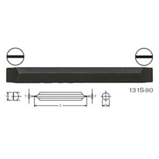 KOKEN 131S-80 ดอกไขควงตอกหัวแบน 2 หัว 9 mm. แกน 5/16"