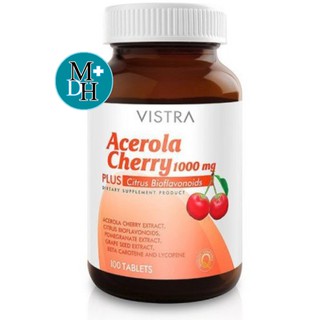 ภาพหน้าปกสินค้าVistra Acerola Cherry 1000mg 100 เม็ด วิสทร้า อะเซโรลาเชอร์รี่ 1000 มก. (13282) ที่เกี่ยวข้อง