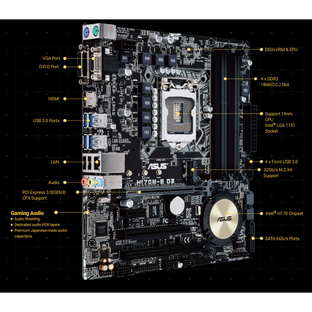 mainboard-intel-asus-h170m-e-d3-socket-1151-มือสอง-พร้อมส่ง-แพ็คดีมาก-แถมถ่านไบออส