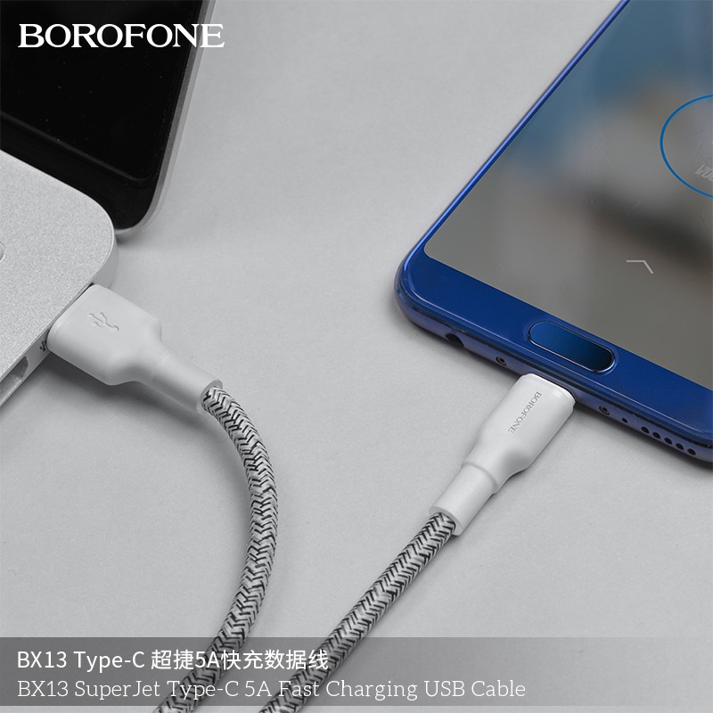 สายชาร์จ Borofone Android ของแท้ รุ่น BX13 Type C (1m) | Shopee Thailand