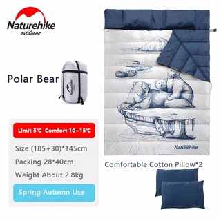 ภาพหน้าปกสินค้าถุงนอน Naturehike Polar Bear Sleeping bag สำหรับสองคน ถุงนอนลายหมี ของแท้ พร้อมส่งจาก กทม ซึ่งคุณอาจชอบราคาและรีวิวของสินค้านี้