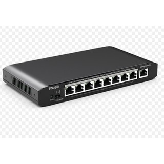 Ruijie RG-ES109G-LP-L UnManaged Gigabit POE Switch 8 Port, POE 54W