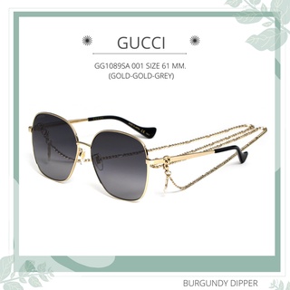 แว่นกันแดด GUCCI รุ่น GG1089SA 001 SIZE 61 MM. (GOLD-GOLD-GREY)