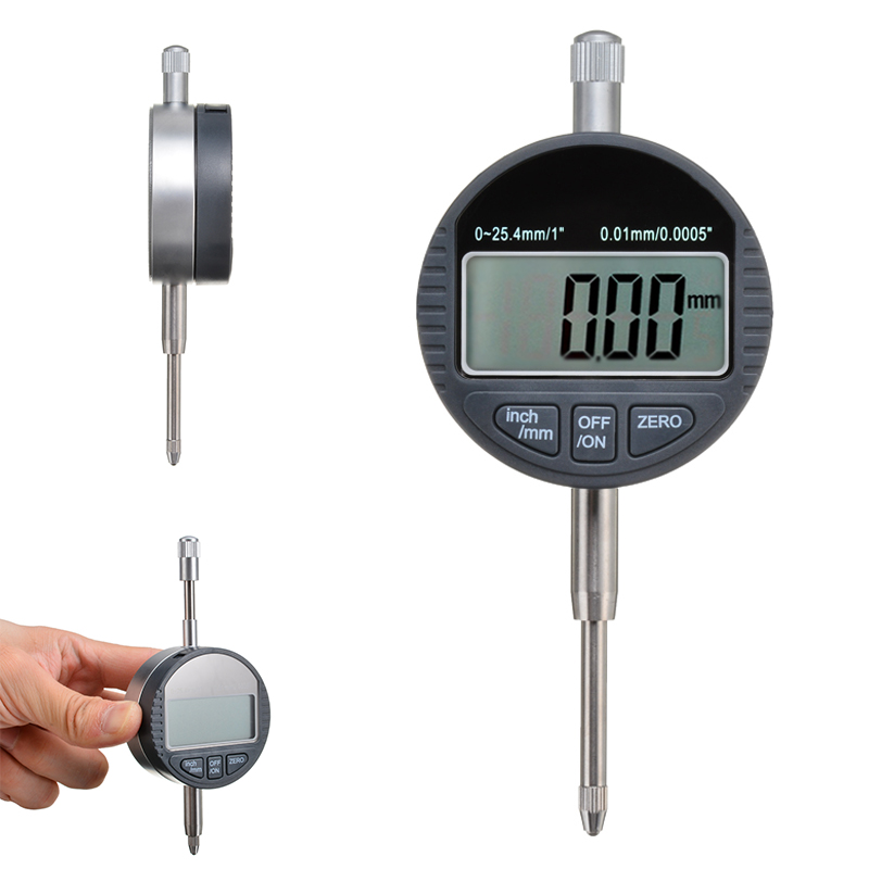 อุปกรณ์วัดระยะทางดิจิตอลแบบ Dial Gauge 0.01 มม. / 0.005 นิ้ว 025.4 มม.