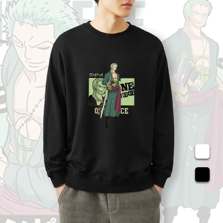【พร้อมส่ง】เสื้อกันหนาวแขนยาว คอกลม มีฮู้ด ลายการ์ตูนอนิเมะ One Piece Zoro 02 สําหรับผู้ชาย
