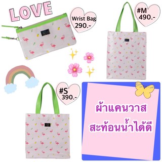 กระเป๋าผ้าแคนวาน สะท้อนน้ำได้ดี (Tote Bag) กันน้ำได้ Size M