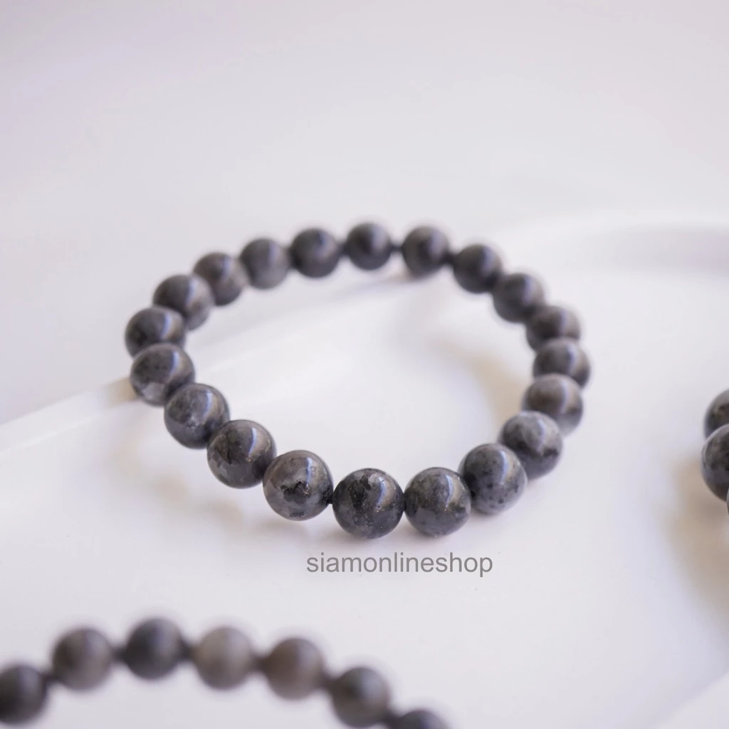 Labradorite หินสีลาบราโดไรท์ เลือกขนาดเม็ดหินได้ (4-10 มม.) สร้อยข้อมือหินแท้ https://wayoza.com