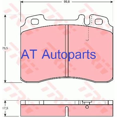 ผ้าเบรคชุดหน้า-เบนซ์-sl280-sl320-500sl-600sl-w129-benz-sl280-sl320-500sl-600sl-w129-ยี่ห้อ-trw-gdb962-ราคาขายต่อชุด