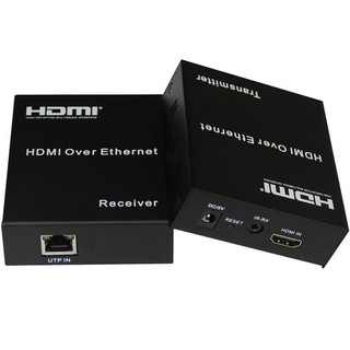 120M HDTV To LAN Port RJ45 Network Cable Extender Over by Cat 5e/6 1080p Black