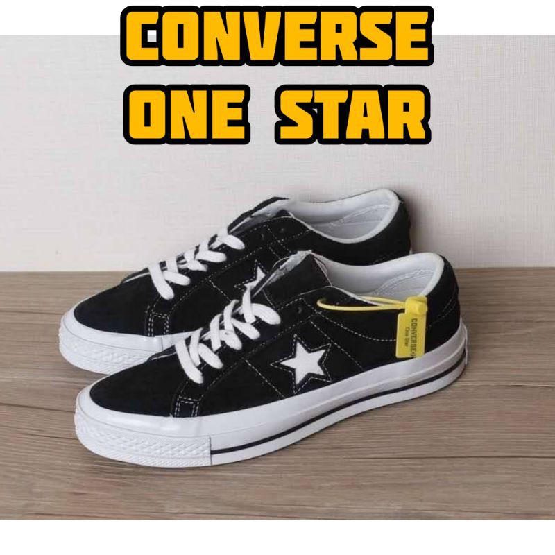รองเท้า-converse-one-star-black-suede-รองเท้าผ้าใบคอนเวิร์ส