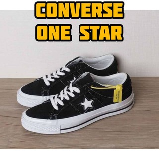 รองเท้า CONVERSE ONE STAR BLACK SUEDE รองเท้าผ้าใบคอนเวิร์ส