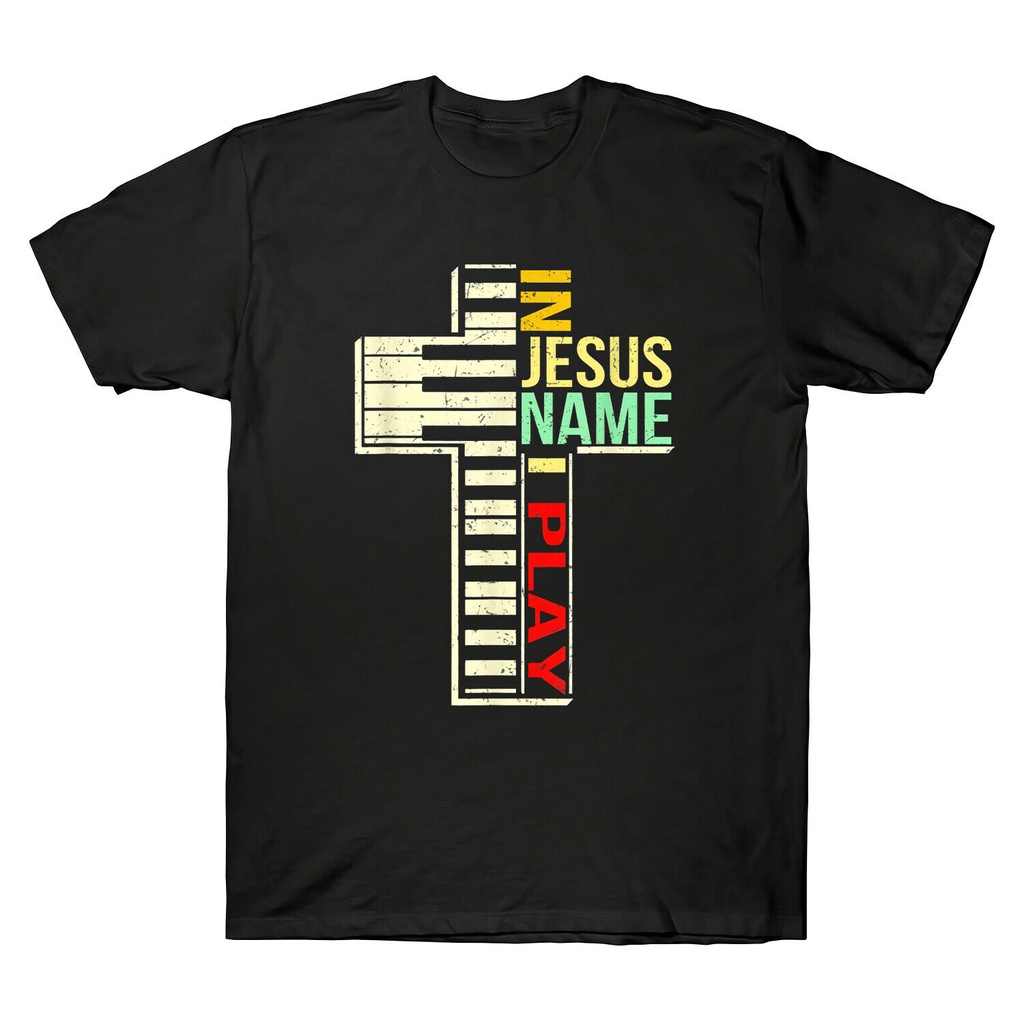 เสื้อยืด-ผ้าฝ้าย-พิมพ์ลาย-christian-love-in-jesus-name-i-play-the-piano-สไตล์วินเทจ-อินเทรนด์-สําหรับผู้ชาย