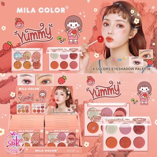 พาเลทอายแชโดว์ 6 MILA COLOR อายแชโดว์ สี เนื้อแมตต์ อายแชโดว์พาเลทท์ สีสวย คมชัด พร้อมชิมเมอร์ กลิตเตอร์ ในตลับเดียว