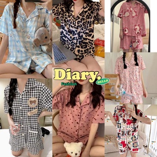 ภาพหน้าปกสินค้าDIARY*พร้อมส่ง*ชุดนอนลายการ์ตูนแขนสั้นขาสั้น ชุดนอนผ้าคอตตอนกระดุมหน้าเปิดได้（TZ6） ซึ่งคุณอาจชอบราคาและรีวิวของสินค้านี้