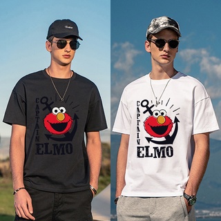 Mashoo [พร้อมส่ง] เสื้อยืด พิมพ์ลายกราฟฟิค Sesame Street สไตล์วินเทจ โอเวอร์ไซซ์ สําหรับผู้ชาย ผู้หญิง