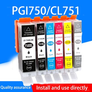 PGI 750XL CLI 751XL หมึก PGI 750 CLI 751 สีดำ PGI750XL CLI751XL ตลับหมึกสำหรับ Canon P8770  IP7270  MG7570  MX927  MX727