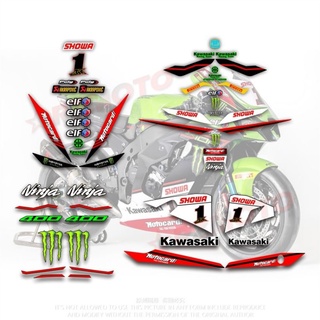 สติ๊กเกอร์นักแข่ง MotoGP kawasaki ninja 400 NINJA400 2021สติ๊กเกอร์นักแข่งสติ๊กเกอร์แต่งนินจา 400 ลงสนาม