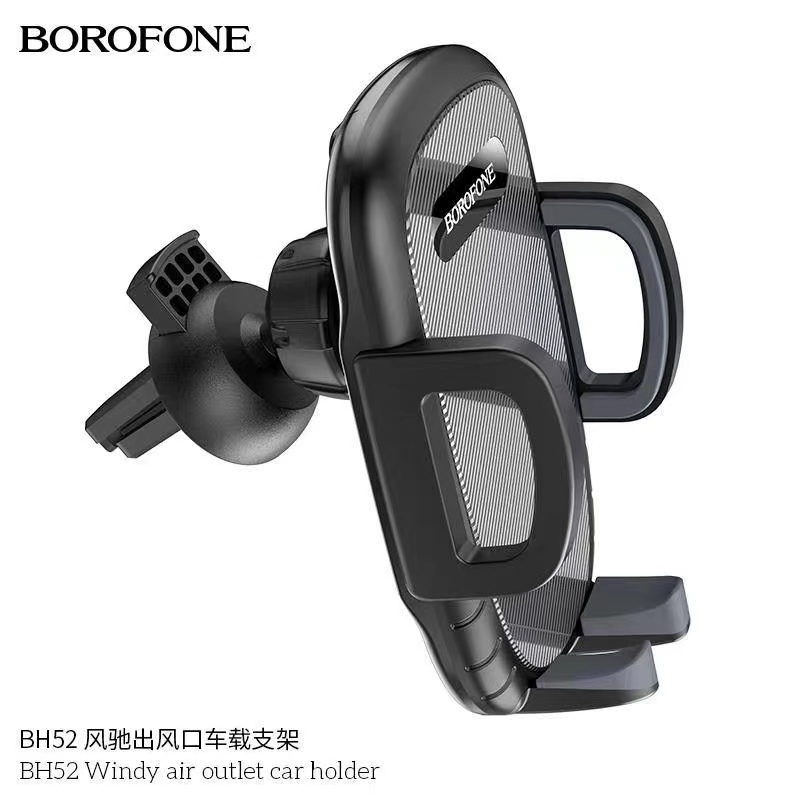 borofone-bh52-air-outlet-type-car-bracket-black-ขาตั้งหนีบช่องแอร์-ที่ยึดโทรศัพท์ติดช่องแอร์-พร้อมส่ง