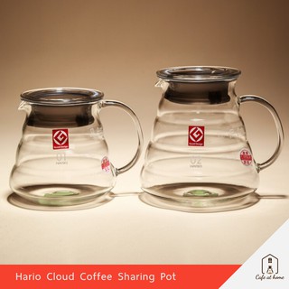 Hario Cloud Coffee Sharing Pot V60 Glass Hand Coffee Pot เหยือกดริปกาแฟ