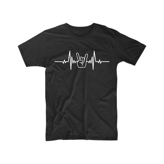 เสื้อยืดแขนสั้น คอกลม พิมพ์ลาย Heartbeat Pulse Metal Hand Band สําหรับผู้ชาย ให้เป็นของขวัญวันเกิด