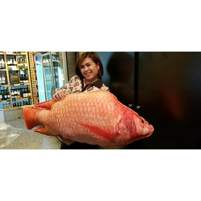 หมอนปลาทับทิม-ฟรี-พวงกุญแจ-1-ชิ้น-อาหารไทยเมนูปลาย่อยง่าย-กินอิ่มสบายท้อง-ขนาด-1-เมตร