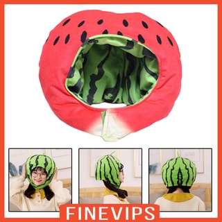 [Finevips] หมวกแตงโมตลก เครื่องแต่งกาย ใช้งานคู่ สะดวกสบาย สําหรับอุปกรณ์สวมหน้ากาก