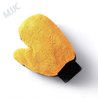 MJJC Car Wash Glove ถุงมือล้างรถ ไมโครไฟเบอร์ สีส้ม