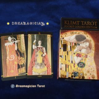 ไพ่ยิปซีฟาโรห์เคลือบทองขนาดพกพา Klimt Tarot/ไพ่ยิปซีอียิปต์/ไพ่ยิปซีแท้ลดราคา/ไพ่ยิปซี/ไพ่ทาโร่ต์/ไพ่ออราเคิล/Tarot Card