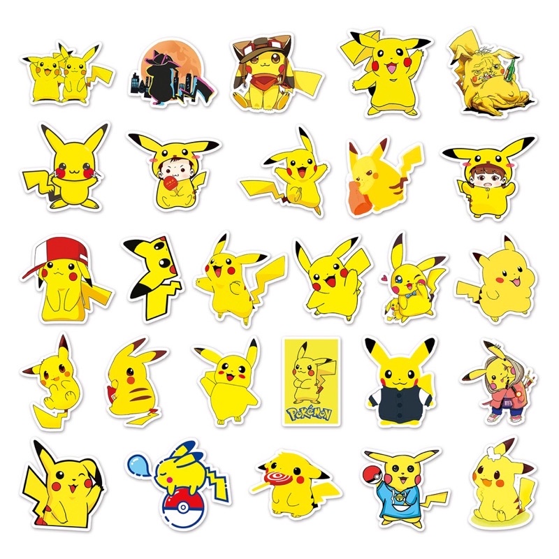 สติ๊กเกอร์-pikachu-229-pok-mon-50ชิ้น-โปเกม่อน-pokemon-โปรเกมอน-go-ปิกกาจู-พิคาชู-ปี-ปีก-กา-จู-โก-โป-เก-มอน-ม่อน-โปเก