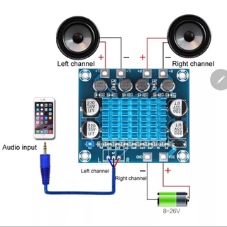 แอมป์จิ๋ว เครื่องขยายเสียง โมดูลขยายเสียง TPA3110 XH-A232 30W+30W 2.0 Channel Stereo Audio Digital Sound Power Amplifier