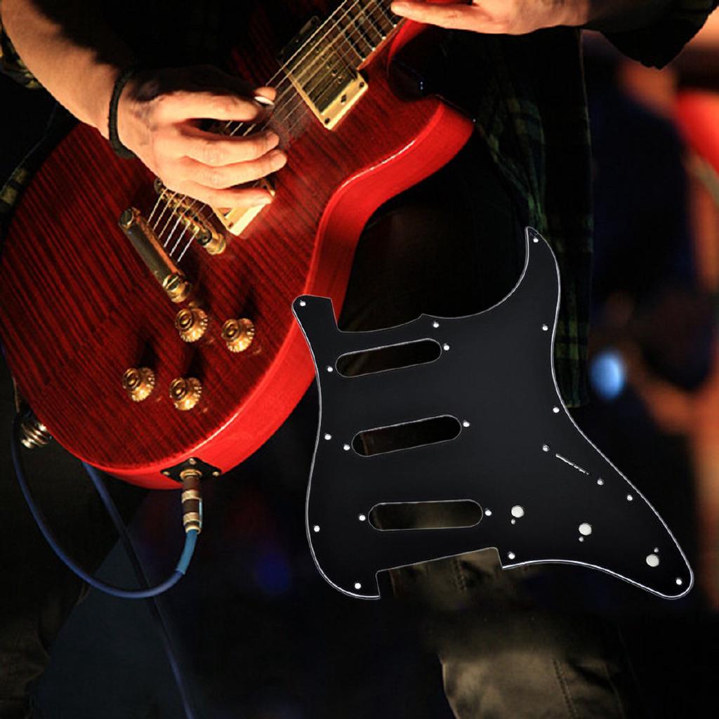 ST แผ่นกันรอยขูดขีดจากปิ๊กการ์ดกีตาร์ไฟฟ้า สำหรับ Fender Strat Stratocaster