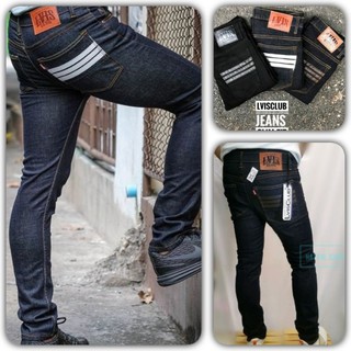 ภาพหน้าปกสินค้ากางเกงยีนส์ ผู้ชาย ทรงเดฟ แถบหนัง LVIS JEANS มี 3 สี (Size.28-36)​ กางเกงยีนส์ลายแถบ ที่เกี่ยวข้อง