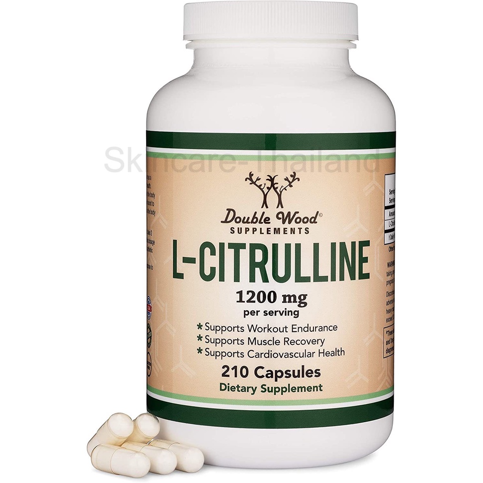 ภาพหน้าปกสินค้าDouble Wood - L-Citrulline แอล-ซิทรูลีน 1,200 mg. วิตามินออกกำลังกาย นักกีฬา วิตามินลดความเมื่อยล้า สร้างกล้ามเนื้อ