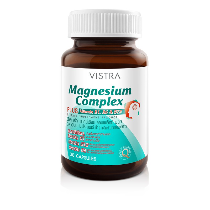 ภาพหน้าปกสินค้าVISTRA Magnesium Complex (30 Capsule):Magnesium  49.5 กรัม จากร้าน supermarket บน Shopee