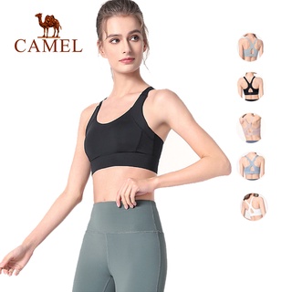 สินค้า Camel ชุดชั้นในโยคะ ชุดชั้นในสตรี ป้องกันการกระแทก สปอร์ตบราวิ่ง ฟิตเนส เสื้อกั๊ก