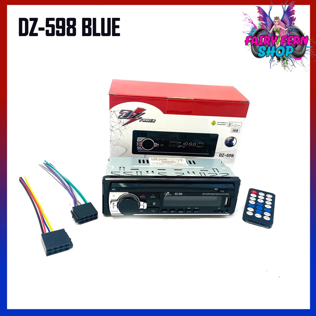 dz-598-blue-series-เครื่องเสียงรถยนต์-เครื่องเล่น1din-บลูทูธ-วิทยุรถยนต์-วิทยุ1din-วิทยุ-mp3-usb-บลูทูธ