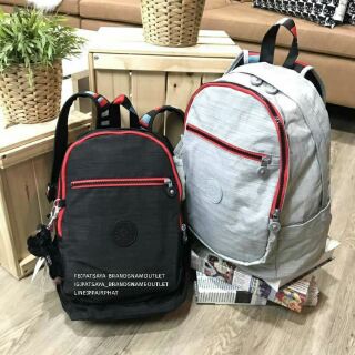 NEW! KIPLING ART NYLON BACKPACK WITH ZIPSแท้💯outlet กระเป๋าสะพายเป้สไตล์ลำลองรุ่นใหม่วัสดุ Nylon+Polyester 100%