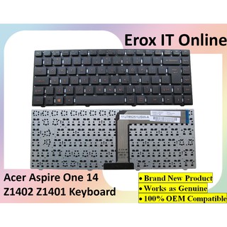 Acer Aspire ONE 14 Z140114 คีย์บอร์ด US Z1402 Z1401-N2940