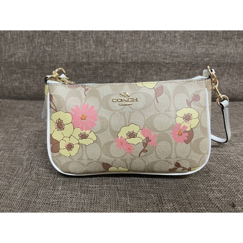 Coach Messico Top Handle Pouch In Signature Coated Canvas Shopee Thailand