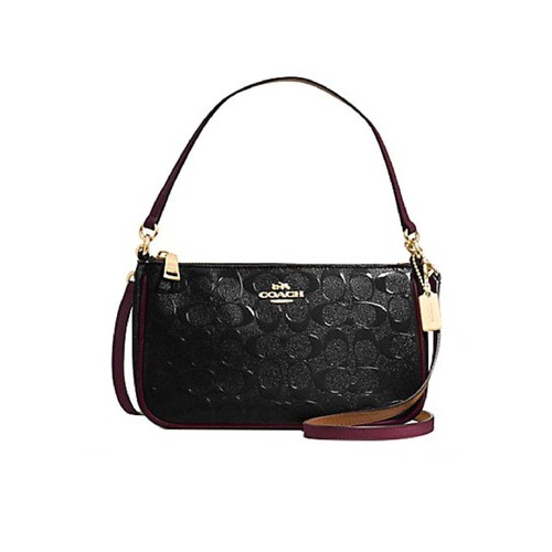 กระเป๋า-coach-debossed-patent-leather-top-handle-crossbody