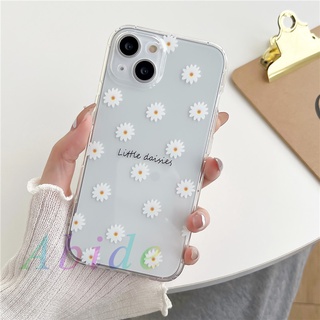 เคสซิลิโคน แบบนุ่ม พิมพ์ลายดอกเดซี่ สำหรับ iPhone 12/13 pro max 6s 7 8 plus se 2020 11 pro x xr xs max 7plus 8plus