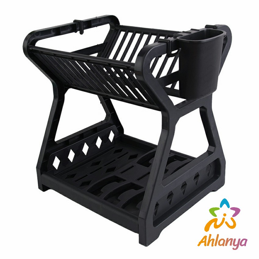 ahlanya-ชั้นวางจาน-พลาสติก-ชั้นวางจานอเนกประสงค์-ย้ายง่าย-drain-bowl-rack