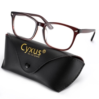 Cyxus แว่นตาอ่านหนังสือ เลนส์แบน ทนต่อแรงกระแทก สําหรับผู้ชาย ผู้หญิง -8082X