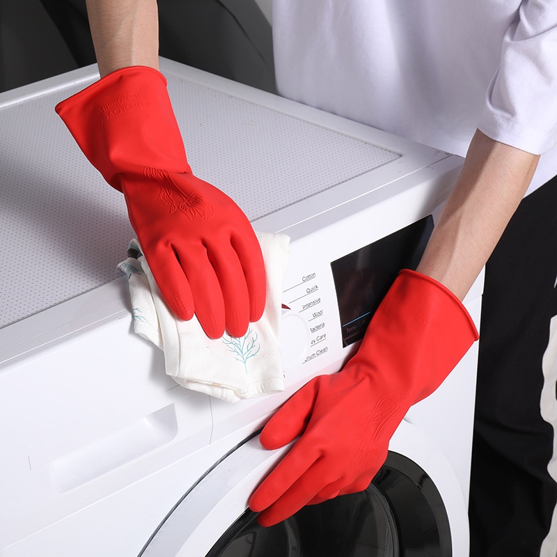 ถุงมือล้างจาน-ใช้ซ้ำได้-ป้องกันผิวหนัง-ถุงมือกันลื่นสำหรับงานบ้าน