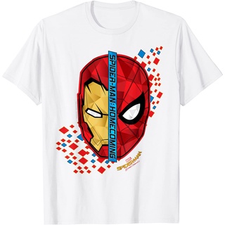 เสื้อยืดผ้าฝ้ายพิมพ์ลาย เสื้อยืดแขนสั้น พิมพ์ลาย Marvel Spider-Man Homecoming Iron Man แฟชั่นสําหรับผู้ชาย และผู้หญิง