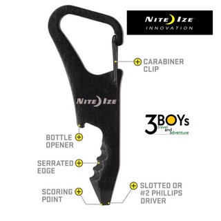 พวงกุญแจเครื่องมืออเนกประสงค์ NITE IZE DOOHICKEY CLIPKEY 5-in-1 แตนเลสทนทาน มีน้ำหนักเบา