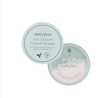 Innisfree No Sebum Mineral Powder 5g. [2020 New Packaging] แป้งฝุ่นคุมมัน #ล็อตใหม่ รสส้ม + รสมิ้นท์ 4.9